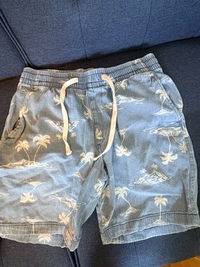 Old Navy Blue Palm Tree Shorts